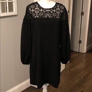 Monique Lhuillier black dress